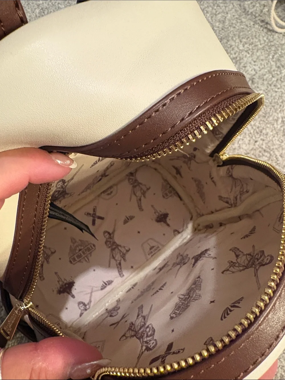 Loungefly Brown and Cream Star Wars Chewbacca-Inspired Mini Backpack